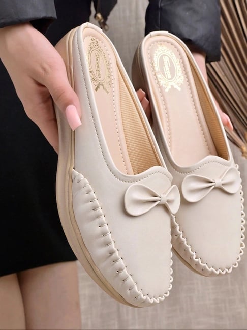 Buy Shoetopia Kids Beige Mule Wedges for Girls at Best Price