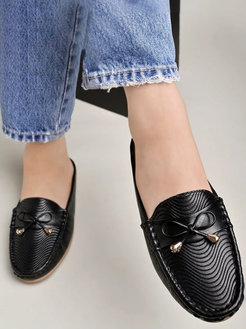 Shoetopia Kids Black Mule Shoes