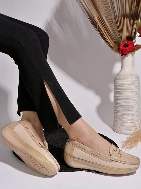 Shoetopia Kids Beige Boat Shoes