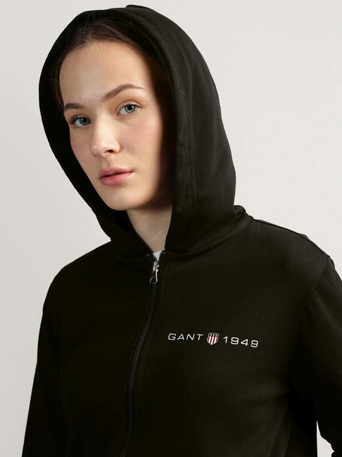 Buy Gant Black Cotton Sweatshirt for Women Online Tata CLiQ