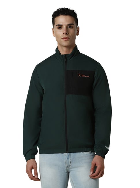 Van Heusen Green Cotton Regular Fit Jackets-picture-20
