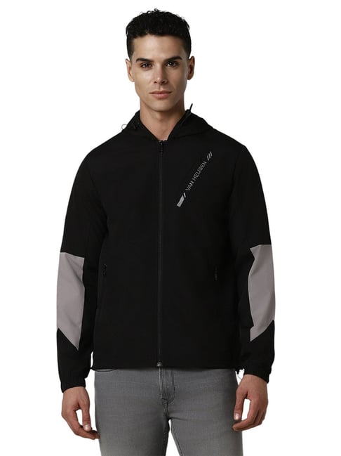 Van Heusen Black Cotton Regular Fit Jackets-picture-33