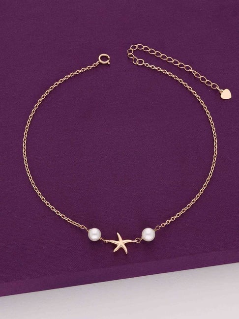 Kai Jewel Sterling Silver Pearly Delight Rose Gold Anklet for Women-picture-15