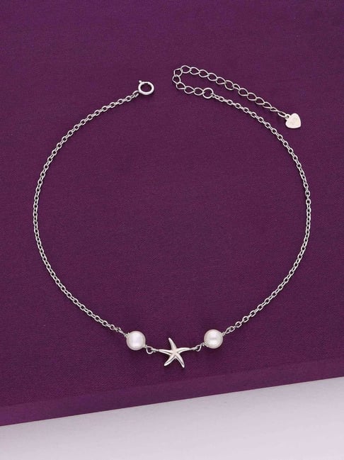 Kai Jewel Sterling Silver Pearly Delight Anklet for Women