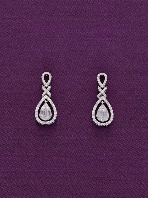 Kai Jewel Sterling Silver Classic Crystal Drop Earrings for Women
