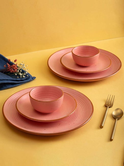Urban Space Warm Pink Ceramic Dinner Set-picture-20