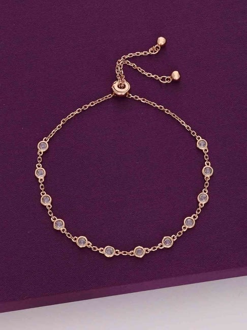 Sterling Silver Rose Gold Radiant Charm Bracelet