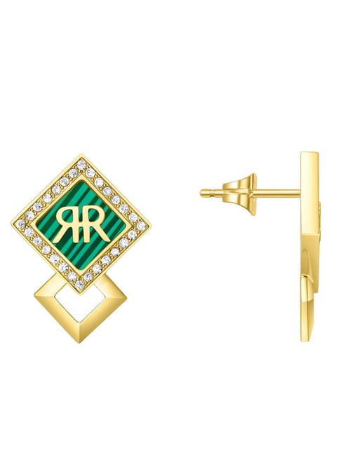 Cerruti 1881 Women Green Diamante Earring
