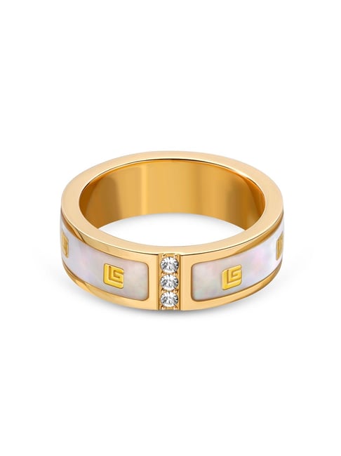 Guy Laroche Grace Stainless Steel Women Gold Ring