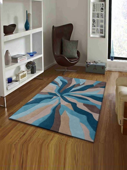 Presto Blue Wool Hand Tufted Carpet-picture-14