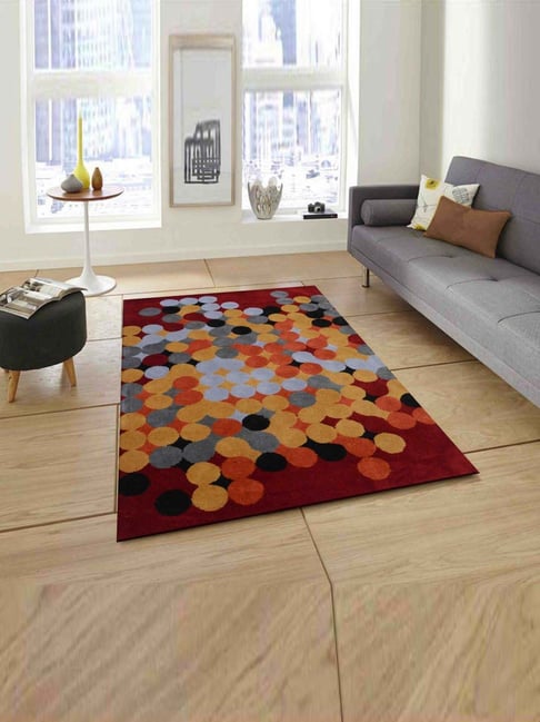 Presto Red & Yellow Wool Hand Tufted Carpet-picture-28
