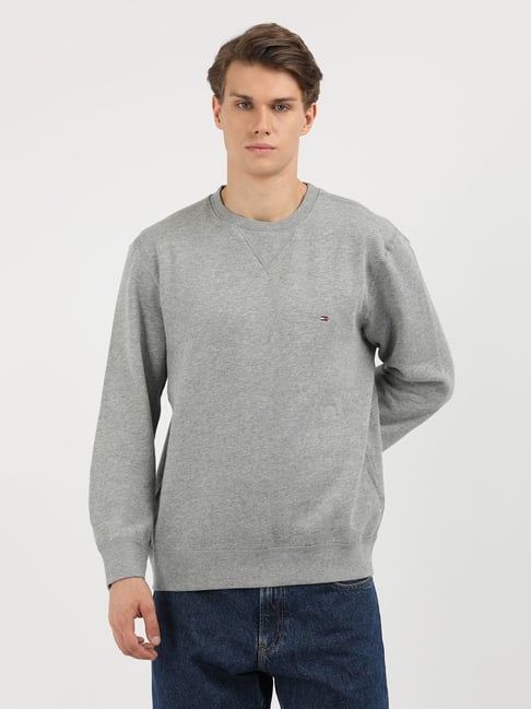Tommy Hilfiger Grey Cotton Regular Fit Sweatshirts-picture-13