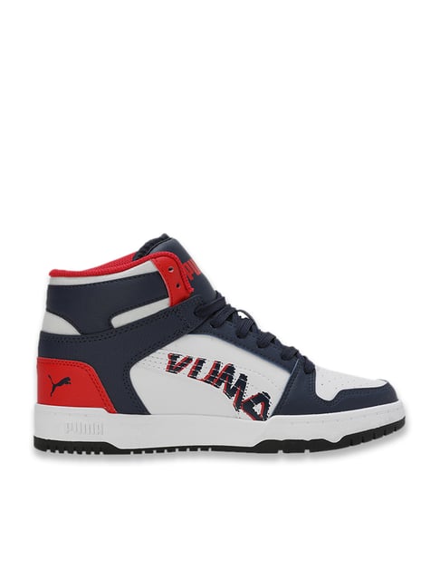 Puma Kids RBD Game V1 Club Navy Ankle High Sneakers-image-13