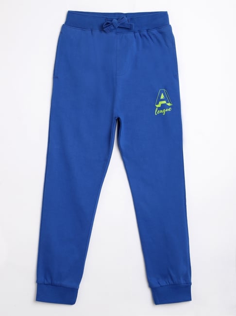 Campana Blue Cotton Printed Joggers-picture-40