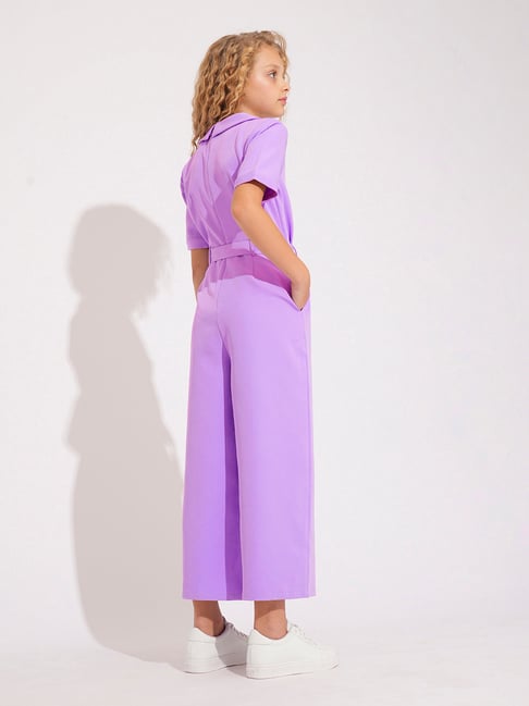 わわわ VERO MODA GIRL Kids Crocus Petal Solid Jumpsuit