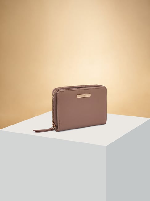 Forever Glam by Pantaloons Taupe Small Zip Around Wallet-picture-45
