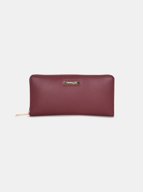 Buy Forever Glam by Pantaloons Wine Small Zip Around Wallet at
