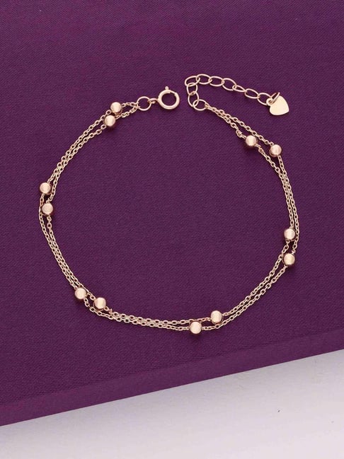 Kai Jewel Sterling Silver Dazzling Duo Layered Rose Gold Bracelet for Women
