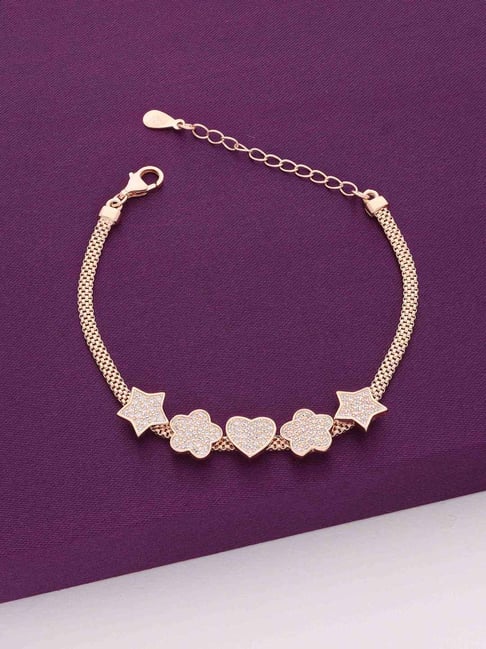 Kai Jewel Sterling Silver The Shape of You Chain Rose Gold Bracelet for Women