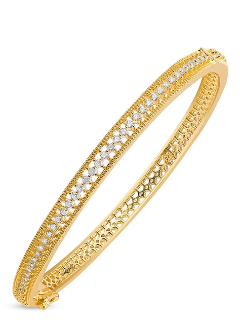 Zavya Golden Glow Gold Plated 925 Sterling Silver Bangles