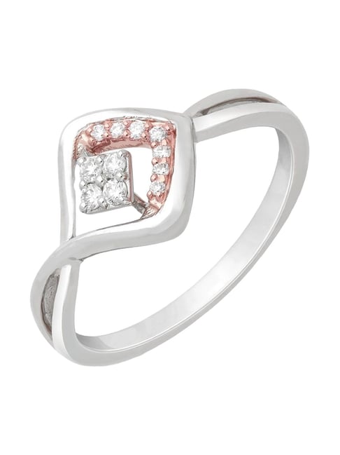 Buy Malabar Gold and Diamonds Real Diamond Two Tone Ring Online At