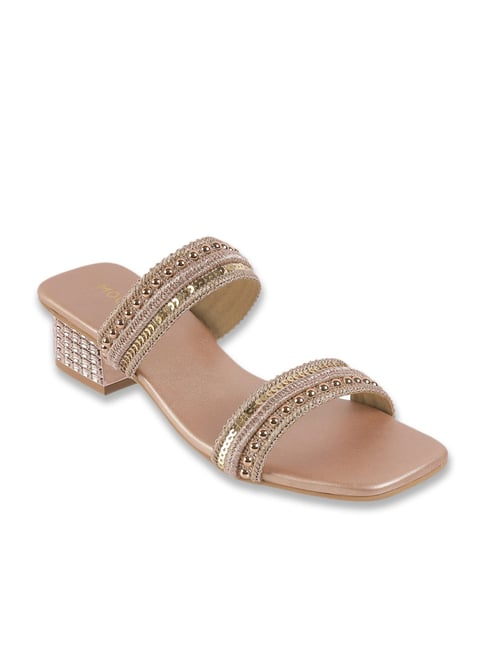 Mochi Women's Rose Gold Casual Sandals-picture-25