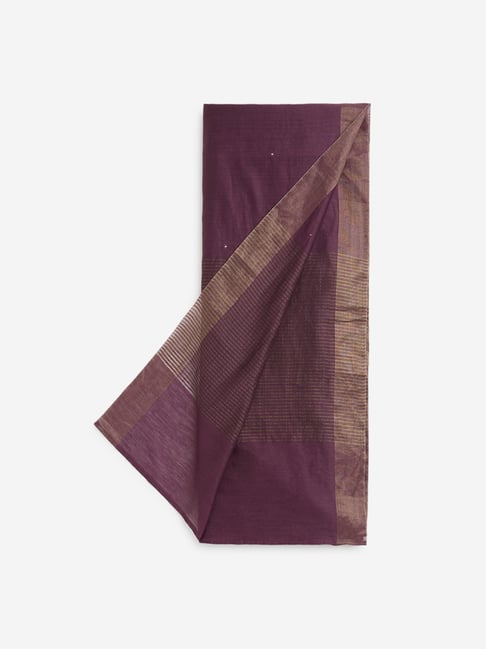 Zuba by Westside Purple Stripe Printed Dupatta