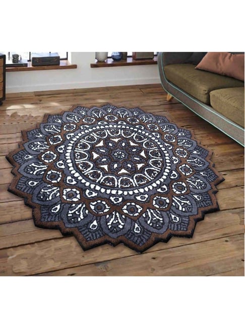 Presto Brown & Grey Polyester Carpet-picture-32