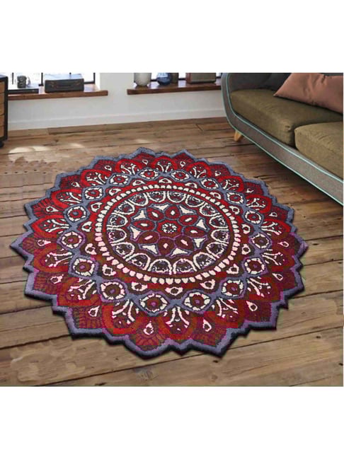 Presto Red & Grey Polyester Carpet-picture-37