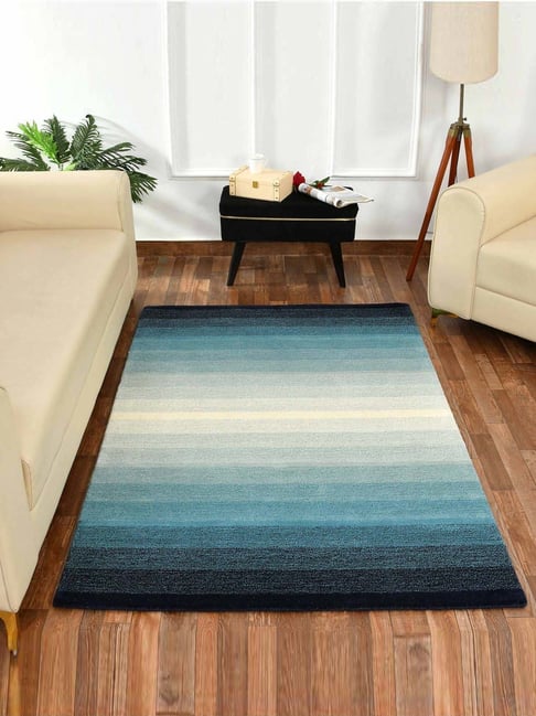 Presto Blue Wool Abstract Hand Tufted Carpet-picture-31