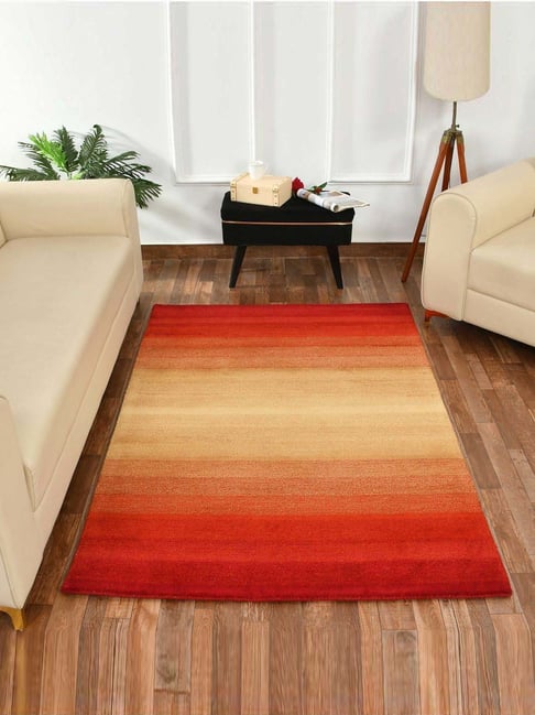 Presto Orange Wool Abstract Hand Tufted Carpet-picture-43
