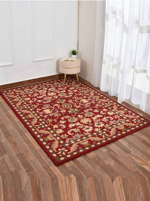 Presto Red Wool Traditional Hand Tufted Carpet-picture-22