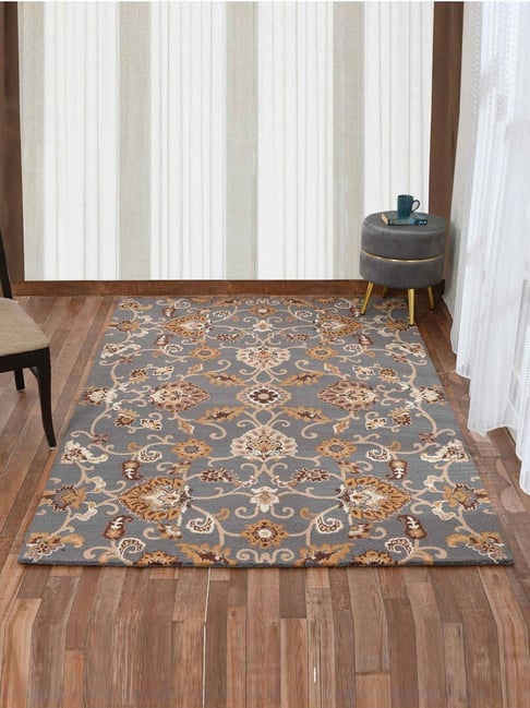 Presto Grey Wool Traditional Hand Tufted Carpet-picture-19