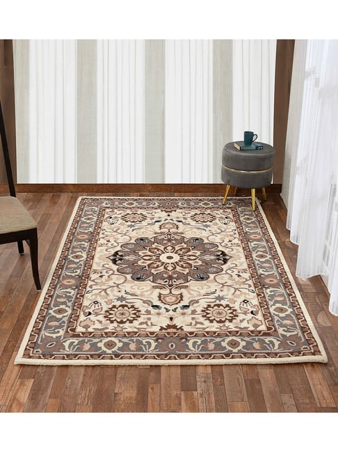 Presto Beige Wool Traditional Hand Tufted Carpet-picture-47