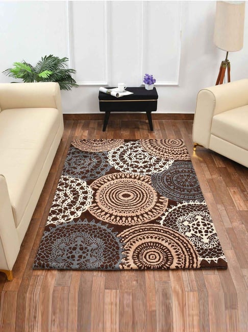 Presto Brown & Beige Polyester Carpet-picture-13