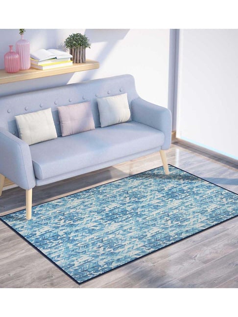 Presto Blue Polyester Washable Carpet-picture-45