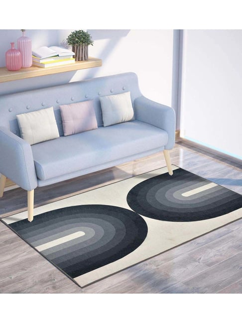 Presto Grey & White Polyester Washable Carpet-picture-39