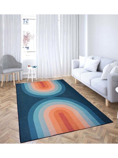 Presto Blue Polyester Washable Carpet-picture-29