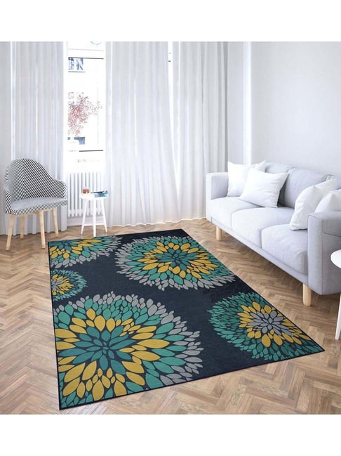 Presto Blue Polyester Washable Carpet-picture-17