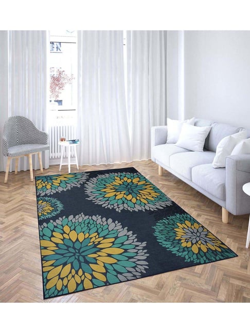 Presto Blue Polyester Washable Carpet-picture-18