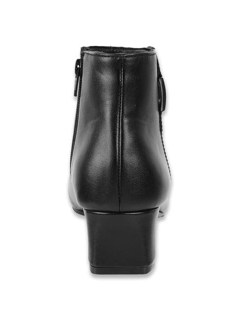 Buy Mochi Women's Black Casual Booties for Women at Best Price