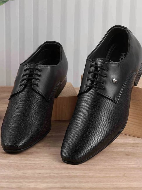 Buy Mochi Men s Black Derby Shoes for Men at Best Price Tata CLiQ