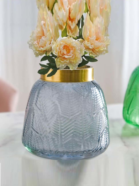 Nestasia Crystal Glass Decorative Bottle Flower Vase