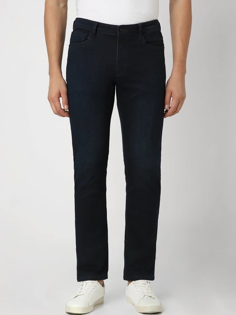 Van Heusen Navy Cotton Slim Fit Jeans-picture-43