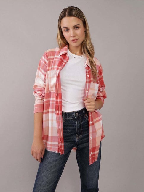 American Eagle Outfitters Red Chequered Shirt