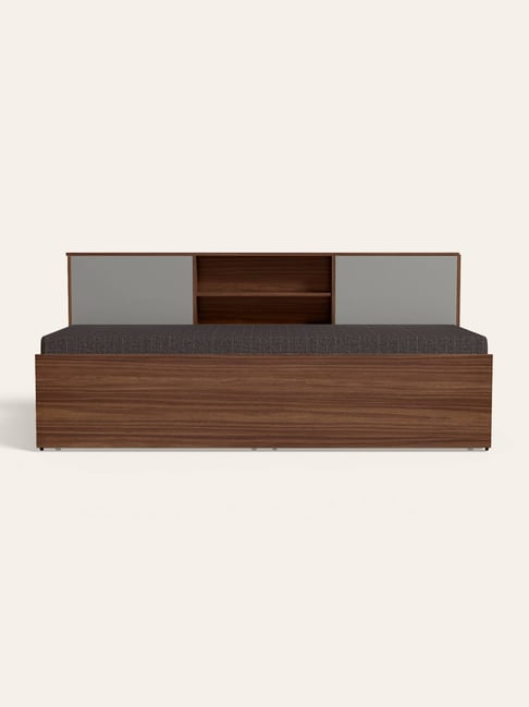 Godrej Interio Vurv Brown Engineered Wood Pull Out Sofa Cum Bed