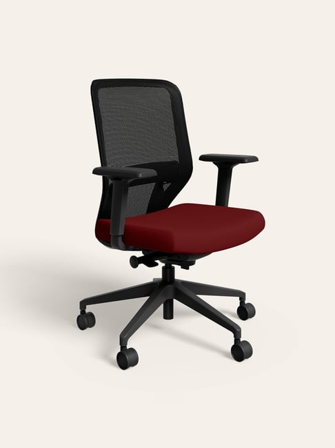 Godrej Interio Greta Black Fabric Office Executive Chair