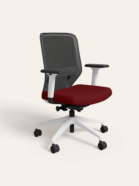 Godrej Interio Greta Red Fabric Office Executive Chair