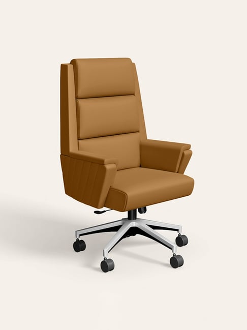 Godrej Interio Brown Leather Office Executive Chair
