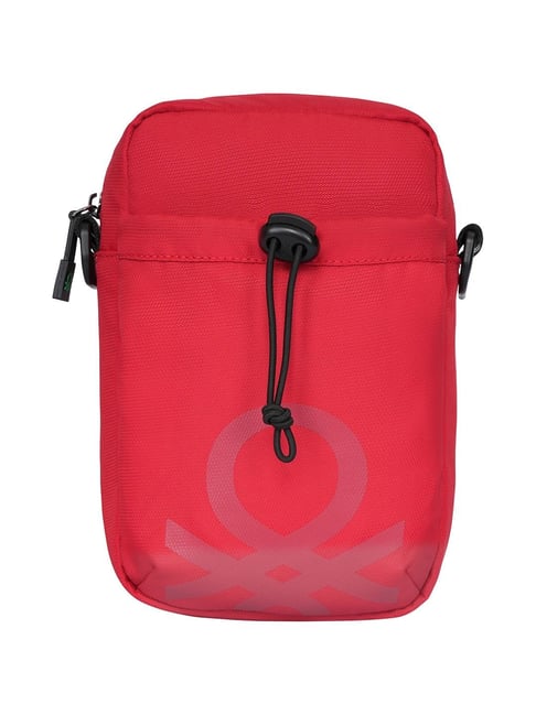 United Colors of Benetton Xander Red Logo Cross Body Bag